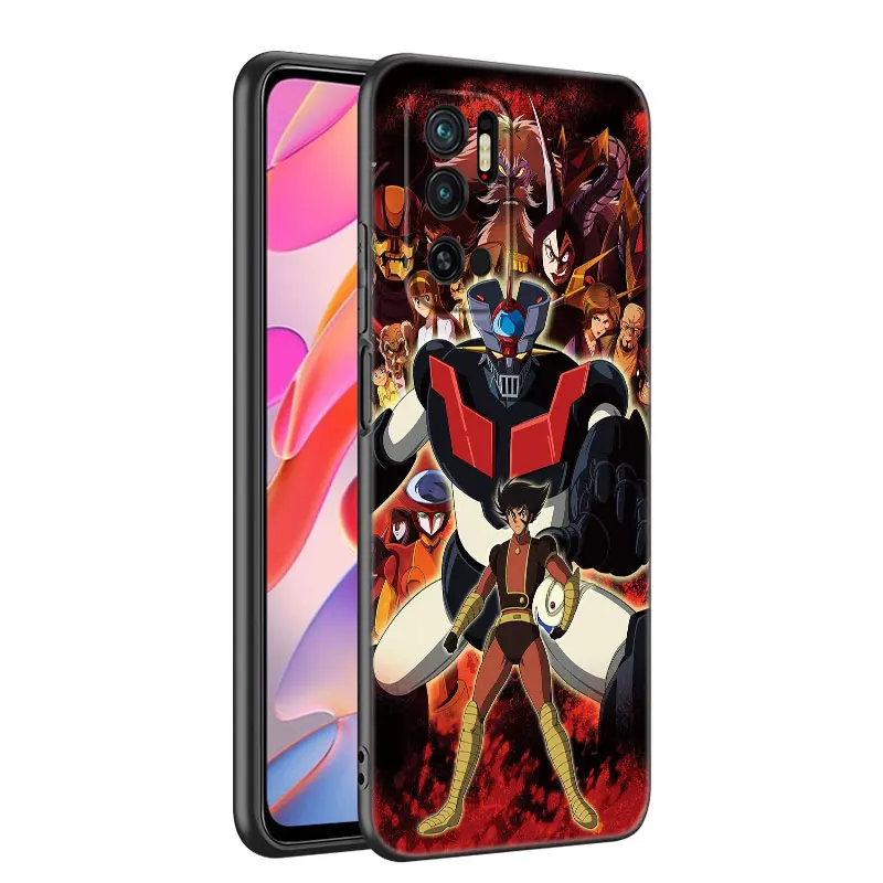 Anime Mazinger Z Black Silicone Phone Case For Xiaomi Mi 9 SE 8 10T 11 12 13 Lite 9T 11T 12S 12T 13T 14 Pro 5G NE 11i 12X