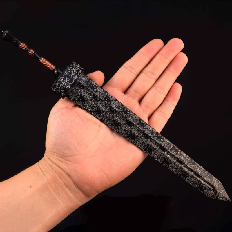 30 سنتيمتر/11.81in Eldenn لعبة الطرفية مائة تكرير النار سحابة العملاق السيف أغطية جلد طبعة حلية معدنية لعبة الصبي سطح المكتب