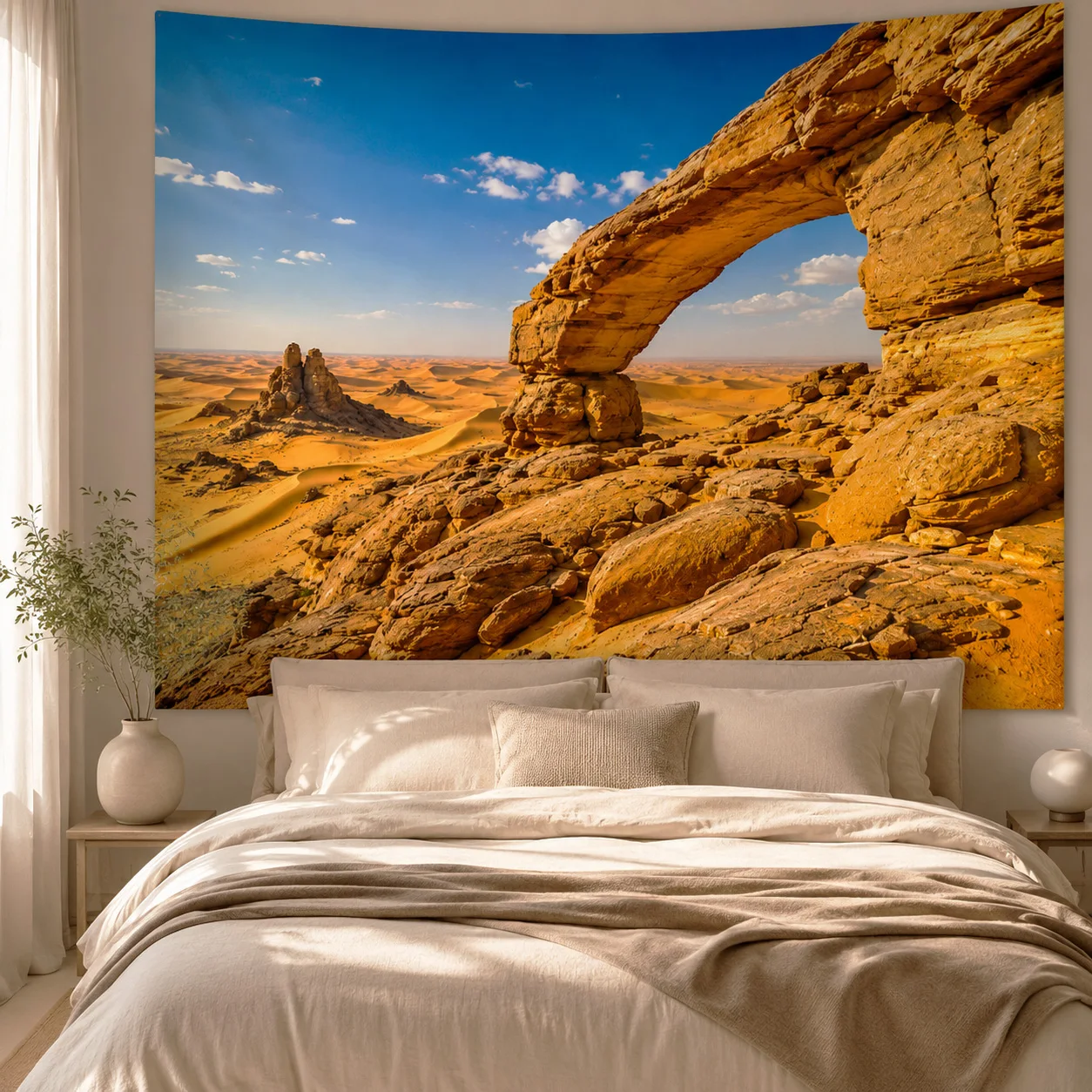 Desert Arch Tapestry Wall Hanging Rock Canyon Landscape Scenery Large Fabric Wall Tapestries Boho
