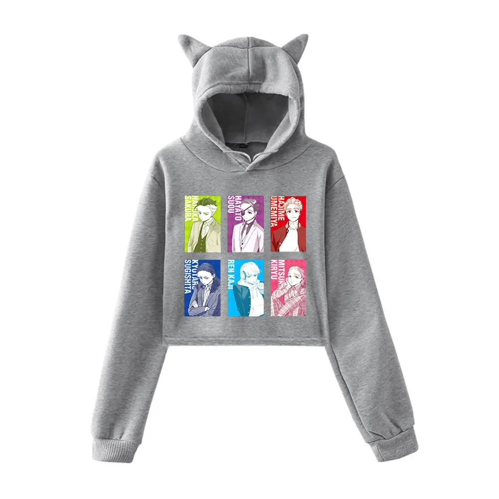 Disjuntor de vento merch vintage 90s streetwear logotipo moletom com capuz para meninas gato orelha colheita moda esportes pulôver