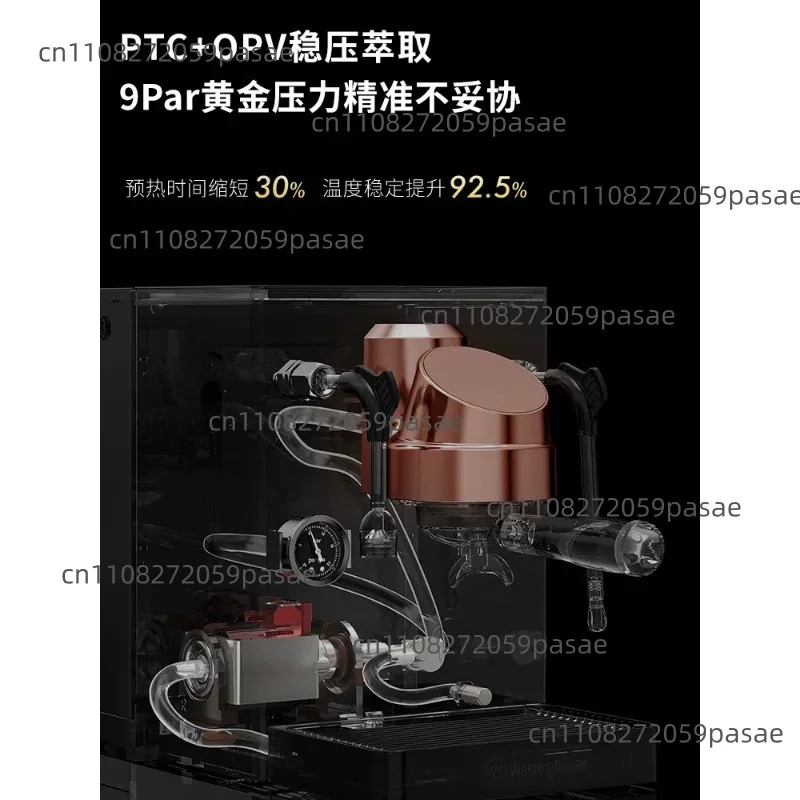 Compact Semi-Automatic Coffee Machine with Dual Boilers for Hot and Cold Extraction, Suitable for Both Home and Commercial Use