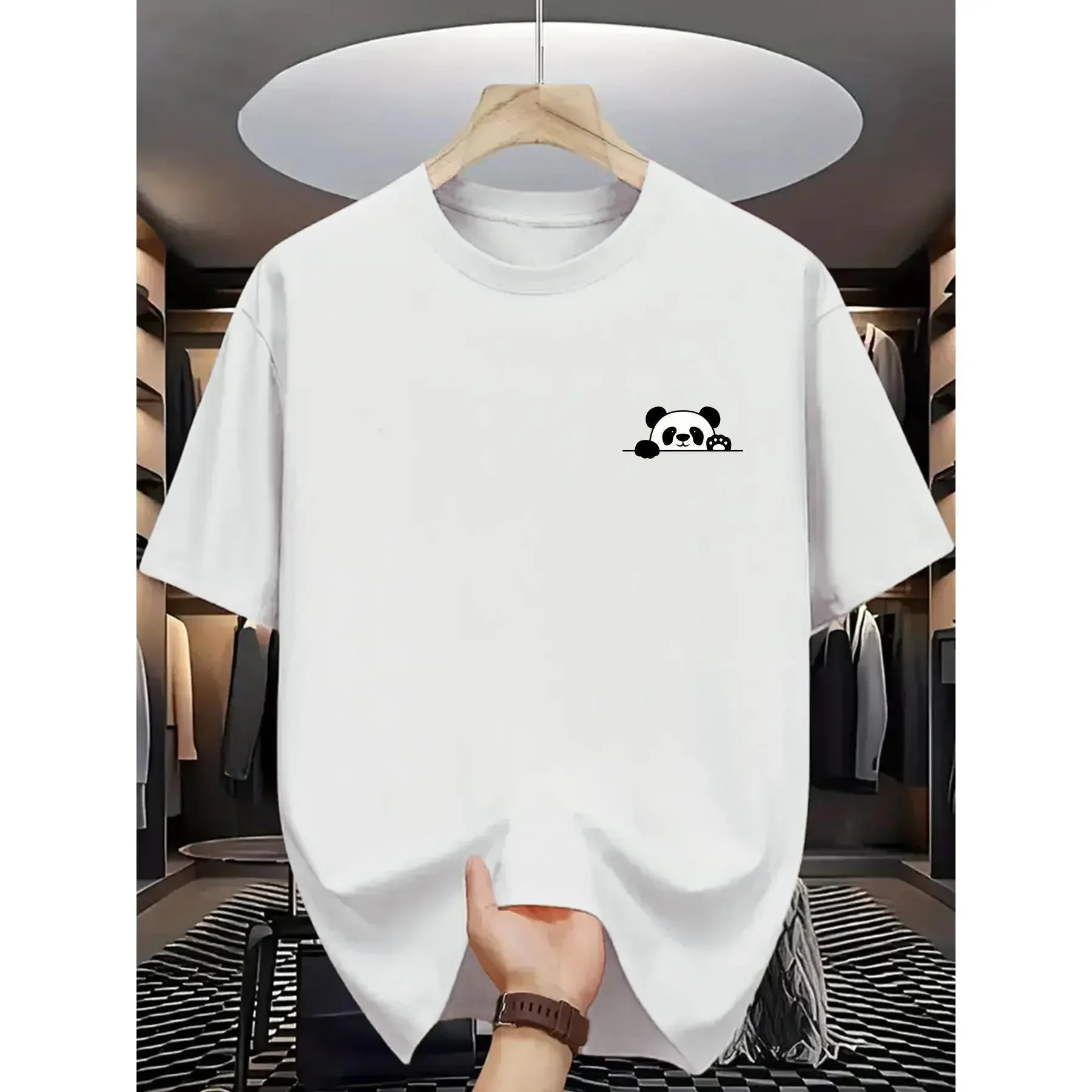 Summer Men's Fashion Pattern Short Sleeve T-Shirt Letter Print