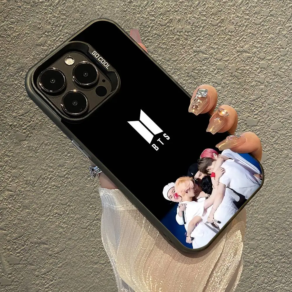 Imagen 5: Singer Kor V Band Bts funda de teléfono para IPhone 16 15 Plus 14 13 12mini 11Pro Max caramelo mate cubierta trasera a prueba de golpes