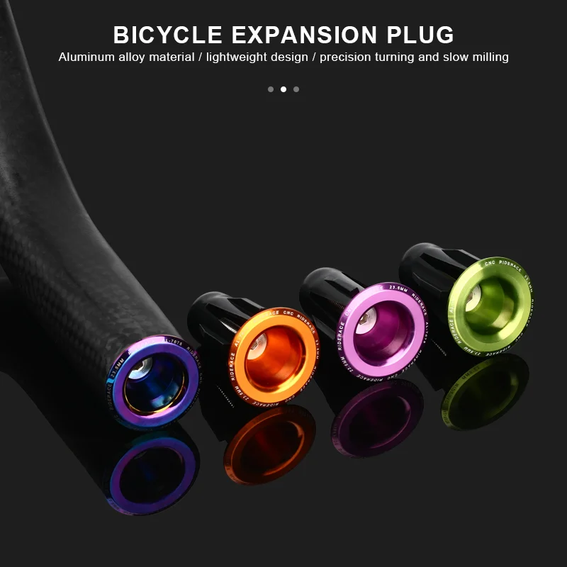 1 Pair Bike Handlebar End Plugs Aluminum Alloy Mountain Road Bicycle Handlebar End Cap Multi-color Cycling Handlebar Accessories