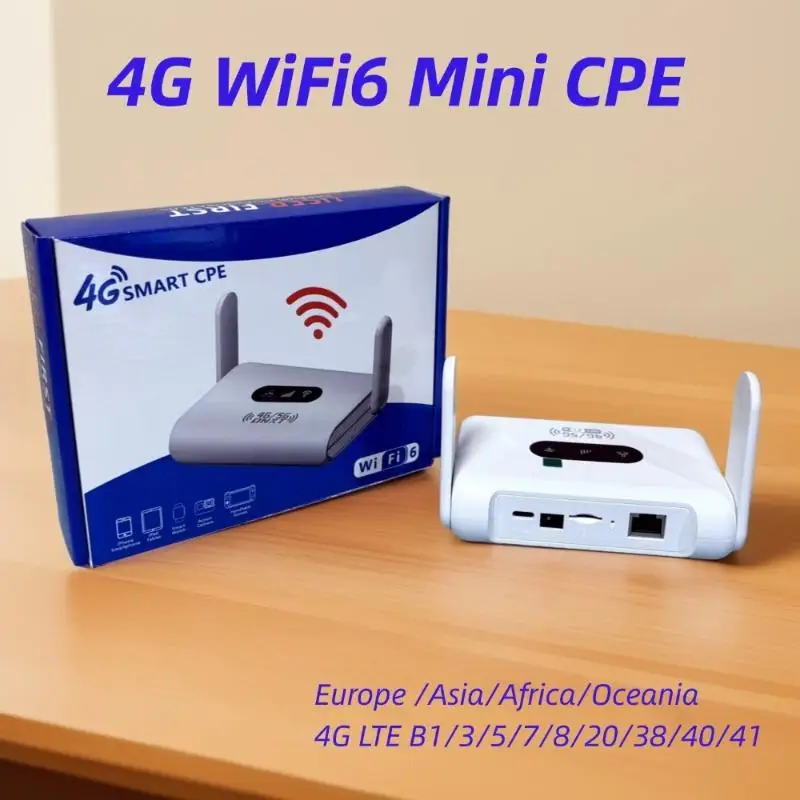 4G WIFI6 LTE Router 300Mbps WIFI Modem Sim Card Router 1 LAN RJ45 Port Wireless Hotspot Sim CPE Router