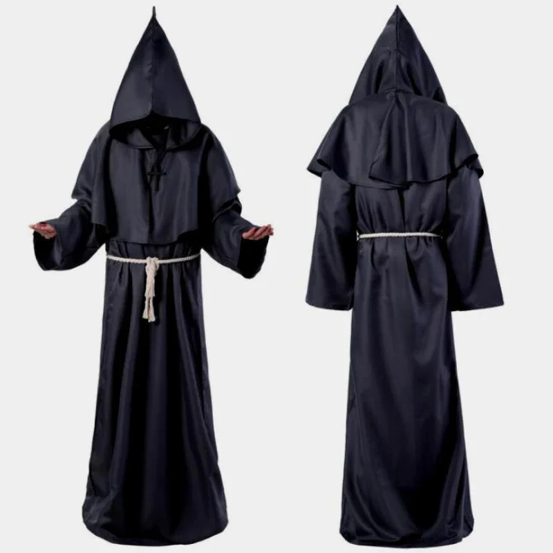 Medieval priests and monks Costumes Halloween Christians CPY monks robes wizards hooded capes special price NSD143