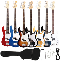 4 Strings Bass Guitar 20 Frets Basswood Body Electric Bass Guitar with Connection Cable Wrenches String Bag Accessories