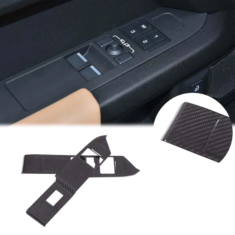 

Carbon Fiber car window glass lift switch button trim For Land Rover Defender 90 2024 2025 Car Modification Accessories