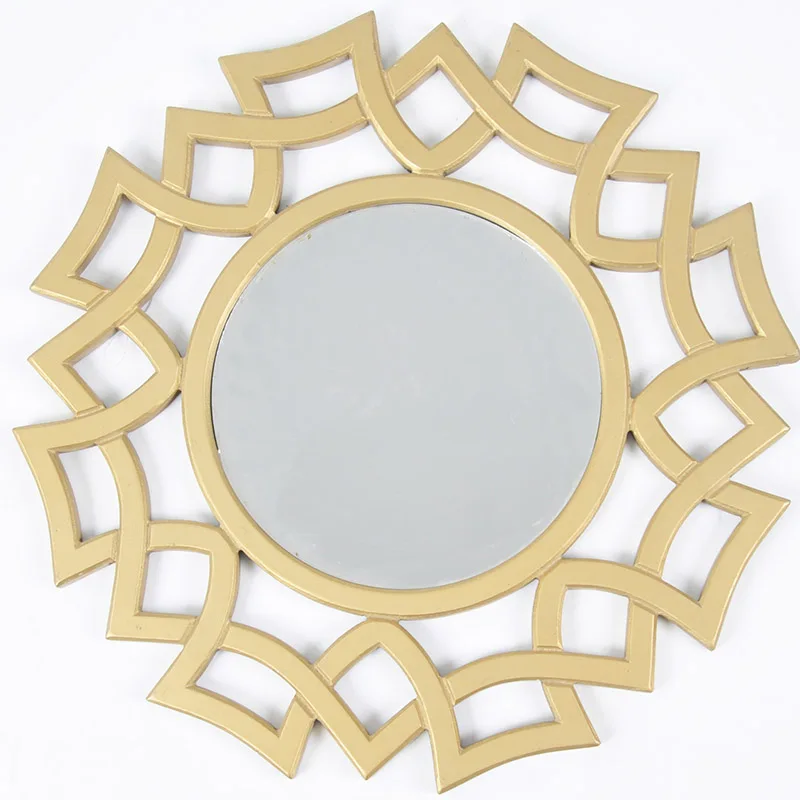 40cm Ornate design stylish shape modern wall mirrors wall mounted gold mirror for living room