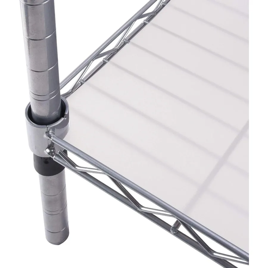 بطانة أرفف سلكية مقاس 18 بوصة × 48 بوصة حزمة قيمة مكونة من 5 سجادات بلاستيكية مسطحة شديدة التحمل مقاومة للماء وغير لاصقة ذات قوة صناعية للطبقة