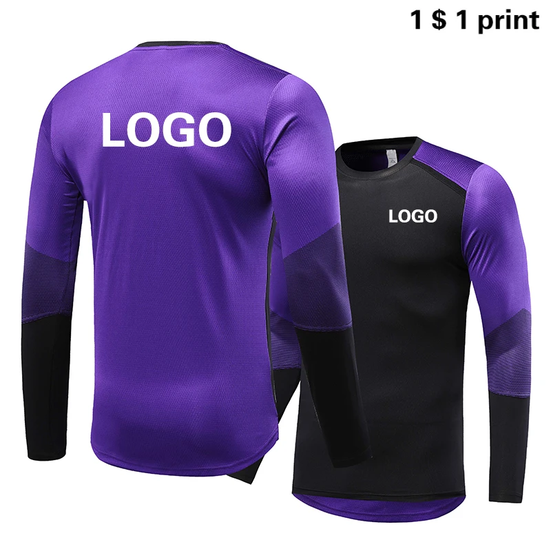 Outdoor Running Sports Train Elasticity Long Sleeved Skin-Tight Custom Logo Mem Oversized Basketball Uniform Football Clothes