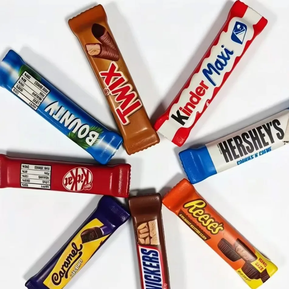 Blind Box Simulated Chocolate Candy Bar Squishy Toy, Realistic Food Play Slow Rising Creative Stress Relief Squeeze Fidget Toy - view 6