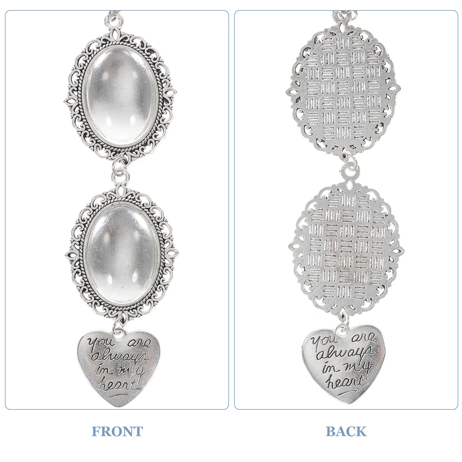 2Pcs Bridal Bouquet Photo Charms Wedding Memorial Picture Pendant DIY Pendant Bouquet Accessories Unique Romantic Gift