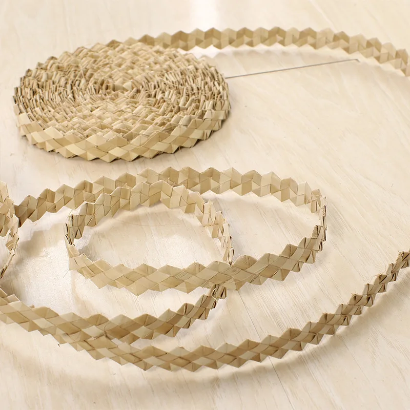 45m 50m Natural Palm Leaf Braided Straw Rope DIY Handmade Craft Materials for Hand Weaving Straw Hat DIY Handcraft Supplies