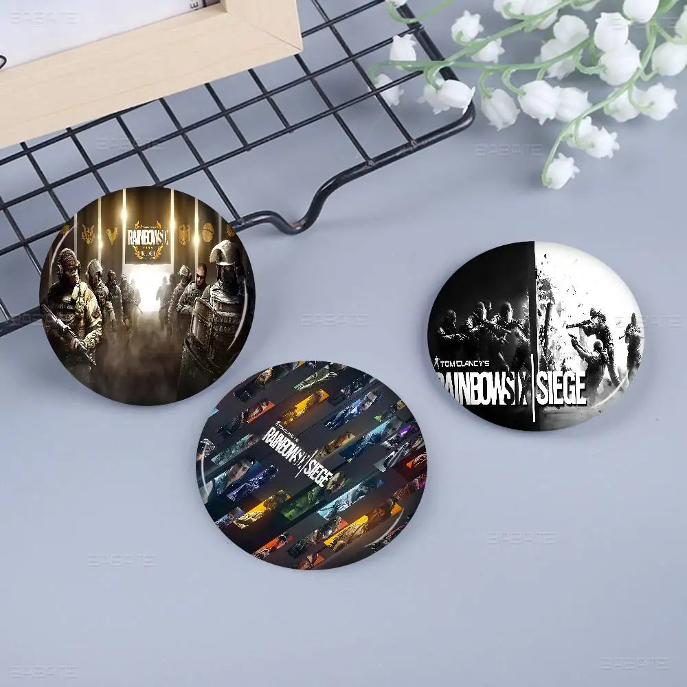 Spiel R-Rainbow S-Six S-Siege 58mm handgemachte Brosche Cartoon Cosplay Abzeichen auf Rucksack Schmuck Zubehör Geschenke