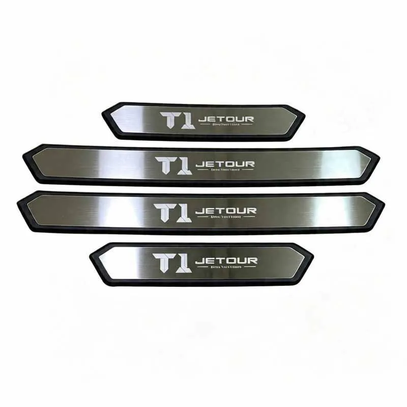 YH QUAN ZHEN For Jetour T1 Shanhai T1 2022 2023 2024-2027 Car Door Sill Plates Interior Sticker Vehicle Auto Part Welcome Pedal