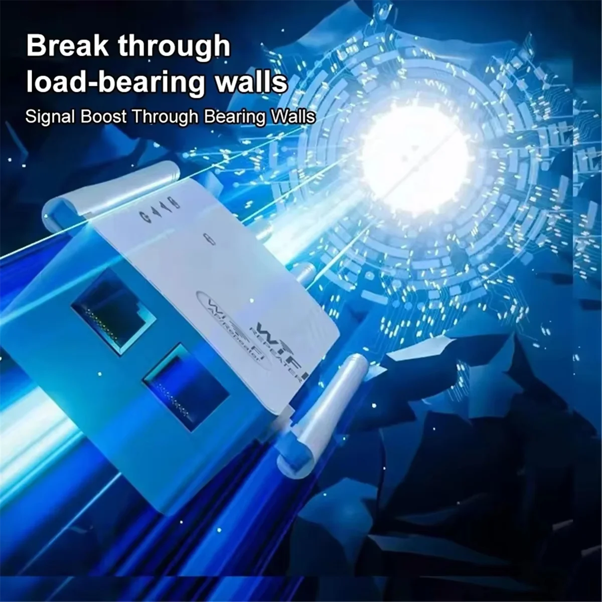 BABQ 1200Mbps repetidor WiFi inalámbrico amplificador de señal WiFi 2,4G 5G red de doble banda 802.11ac enrutador amplificador WiFi enchufe de la UE