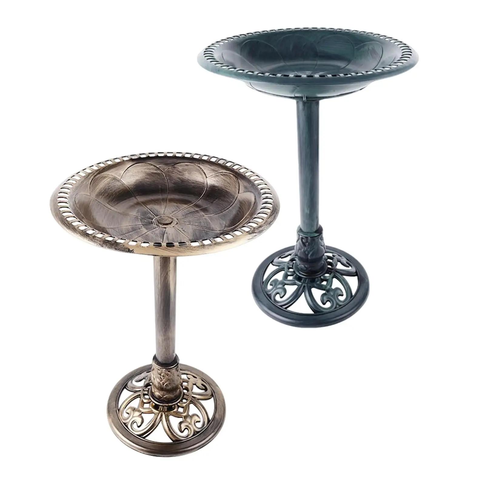 Birdbath w antycznym stylu wzór kwiatowy stojąca dekoracja rustykalny ogrodowa oczko wodne dla ogrodowa Yard podwórko Patio