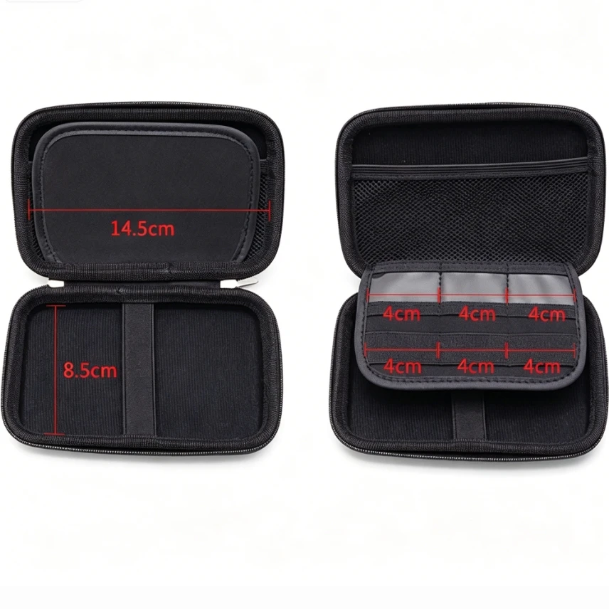 Nworld Shockproof Hard Shell EVA Carry Case for 2.5 Inch HDD, Portable Power Bank, USB Drives & Small Digital Accessories