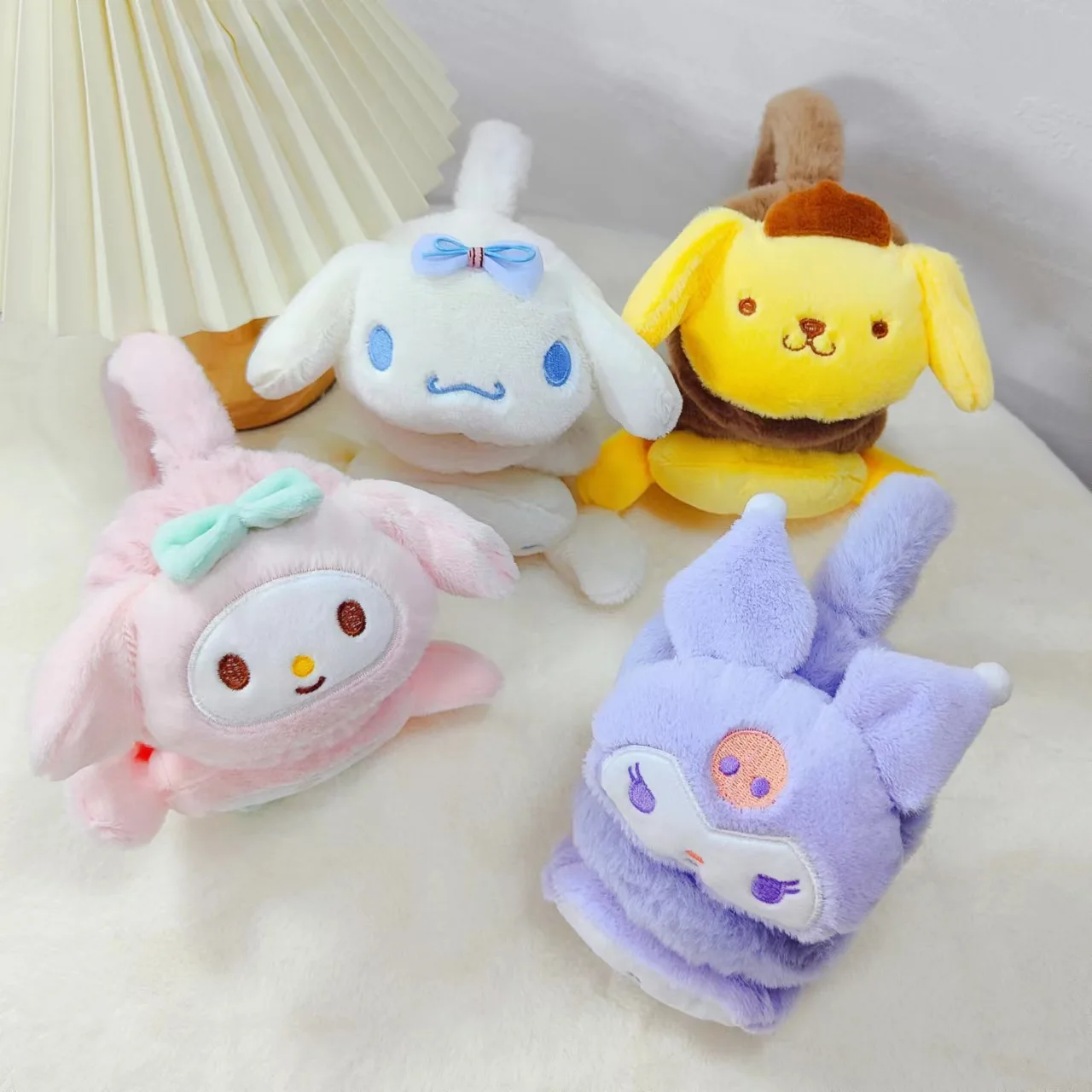 Cartoon Anime Kawaii Sanrioed Winter Ear Warmer Cute MyMelody Kuromi Cinnamoroll Doll Student Ear Protection Earmuff Gif