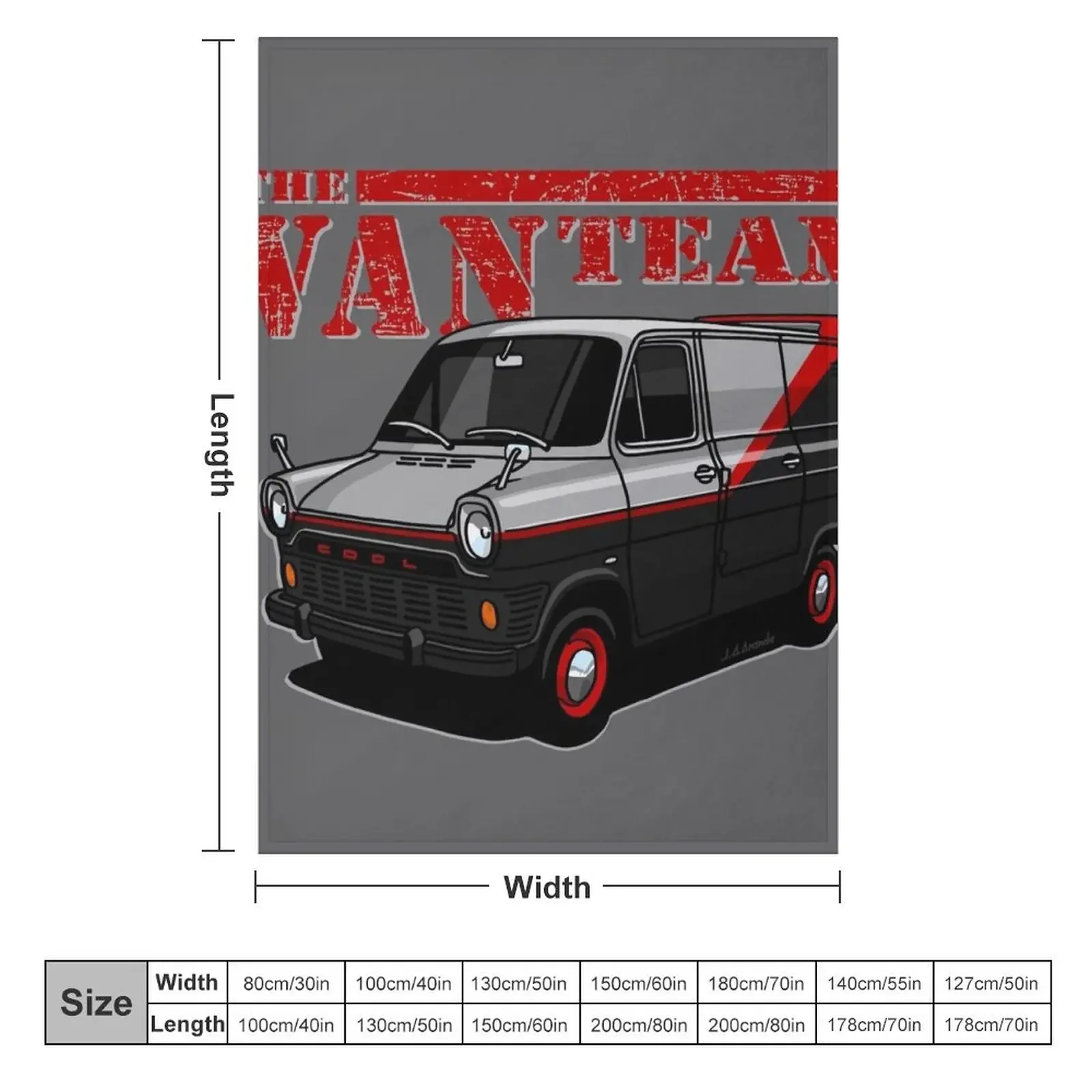 Team Van's iconic MK1 van Throw Blanket Plush Large Picnic Blankets