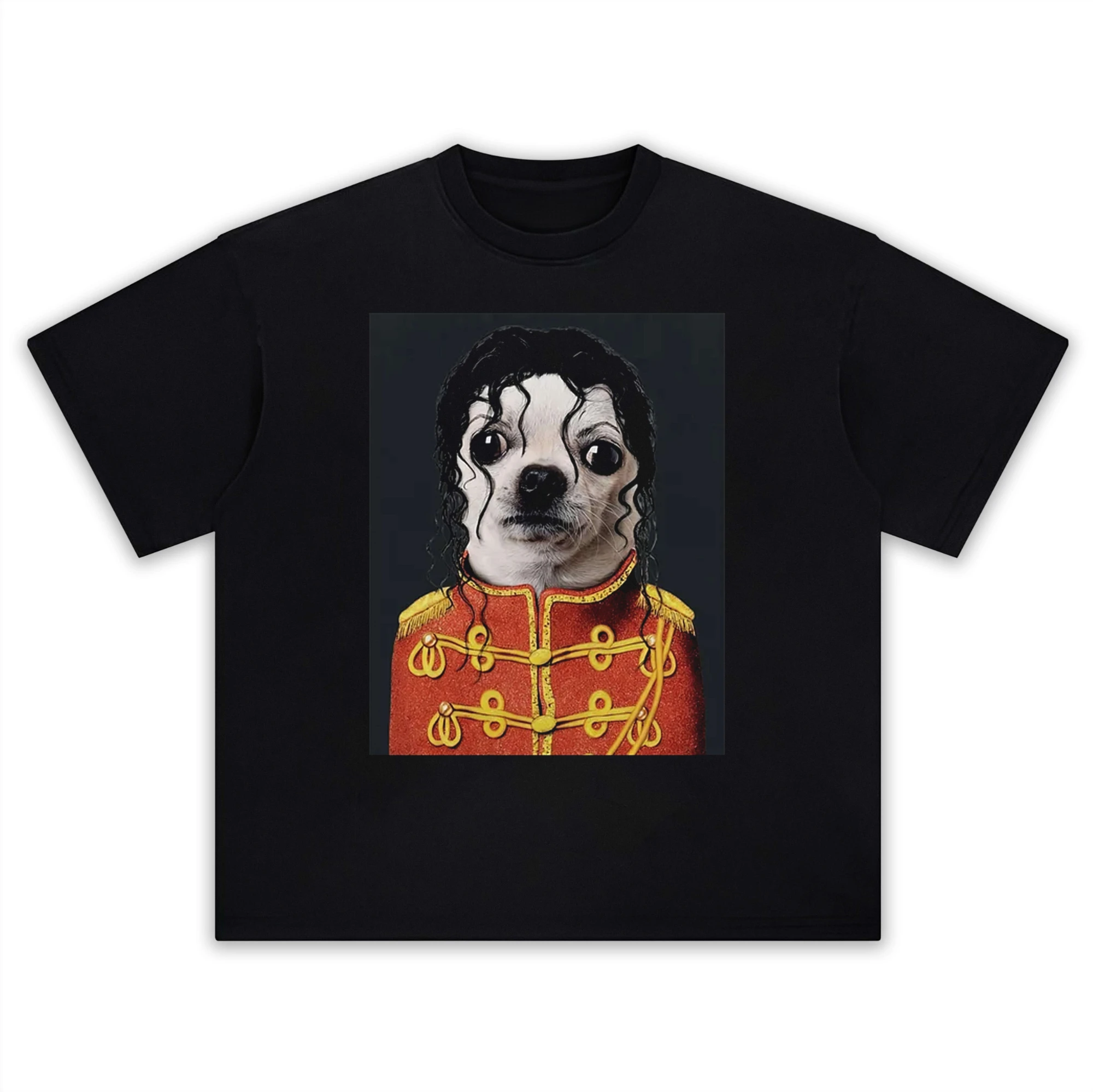 MJ Fun Dog T-shirt Men's Summer Retro Dog Pattern Printed Fashion Casual Short Sleeve T-shirt