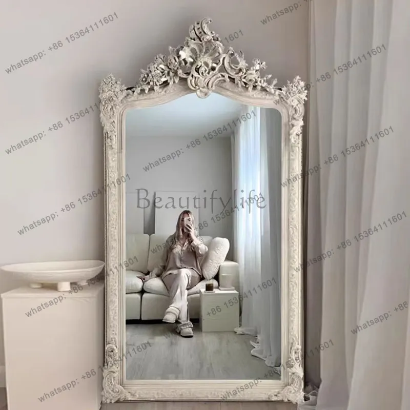 LD Floor Luxury Mirror Nordic Bathroom Bathroom Bedroom Girls Long Big Standing Full Body Mirror Moving Home Decorations