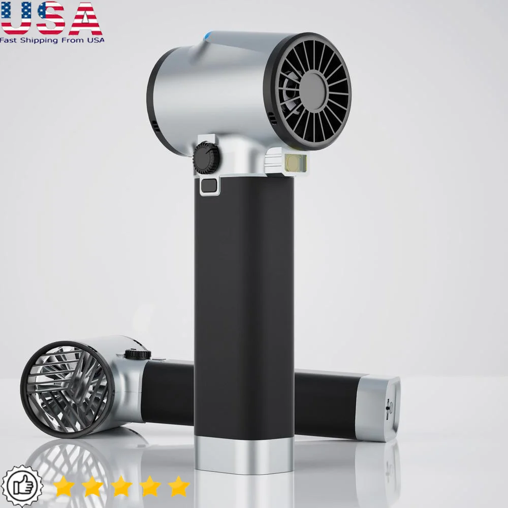 Car Dryer Air Blower Turbo Fan Variable Speed 55m/s 1.4KG Thrust LED Light ABS Silicone 4000mAh 750W 64MM Electric Handheld