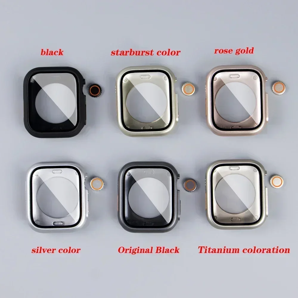 Apple Watch用ガラスケースとストラップ,スクリーンプロテクター,ブレスレット,磁気ループ,45mm, 41mm, 40mm, 42mm, 44mm,iwatch 5,4,3 6、se、7、8、9