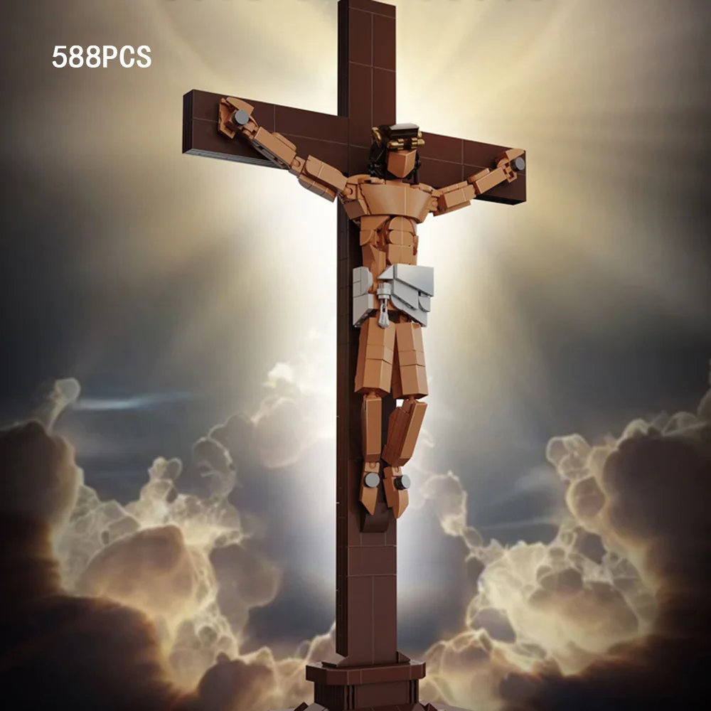 Idea de cultura Mini bloque Jesús, juegos de modelos de construcción, ladrillos de construcción, figuras de Dios cristiano, juguetes creativos de buena viernes para regalo