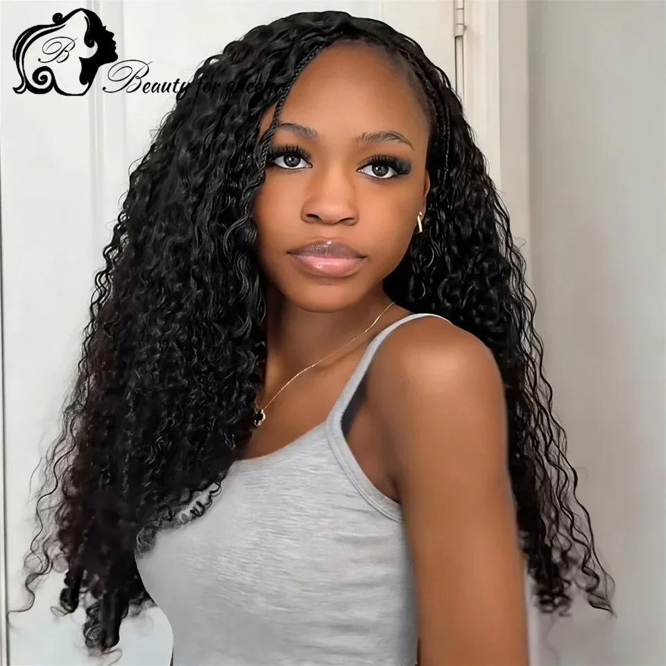 Curly Good Quality Customize Beauty 13x4 Lace Front Premium Silky Wig Wear And Go Human Hair Wigs Extensions Full‑Bodied Texture