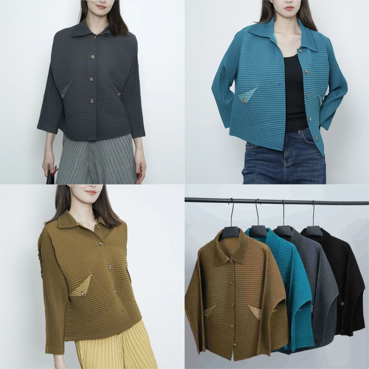 

Miyake Pleated Autumn and Winter 2025 New Loose Jacket Women's Big Yards Women's Senior Sense of Cardigan Top Thick Paragraph