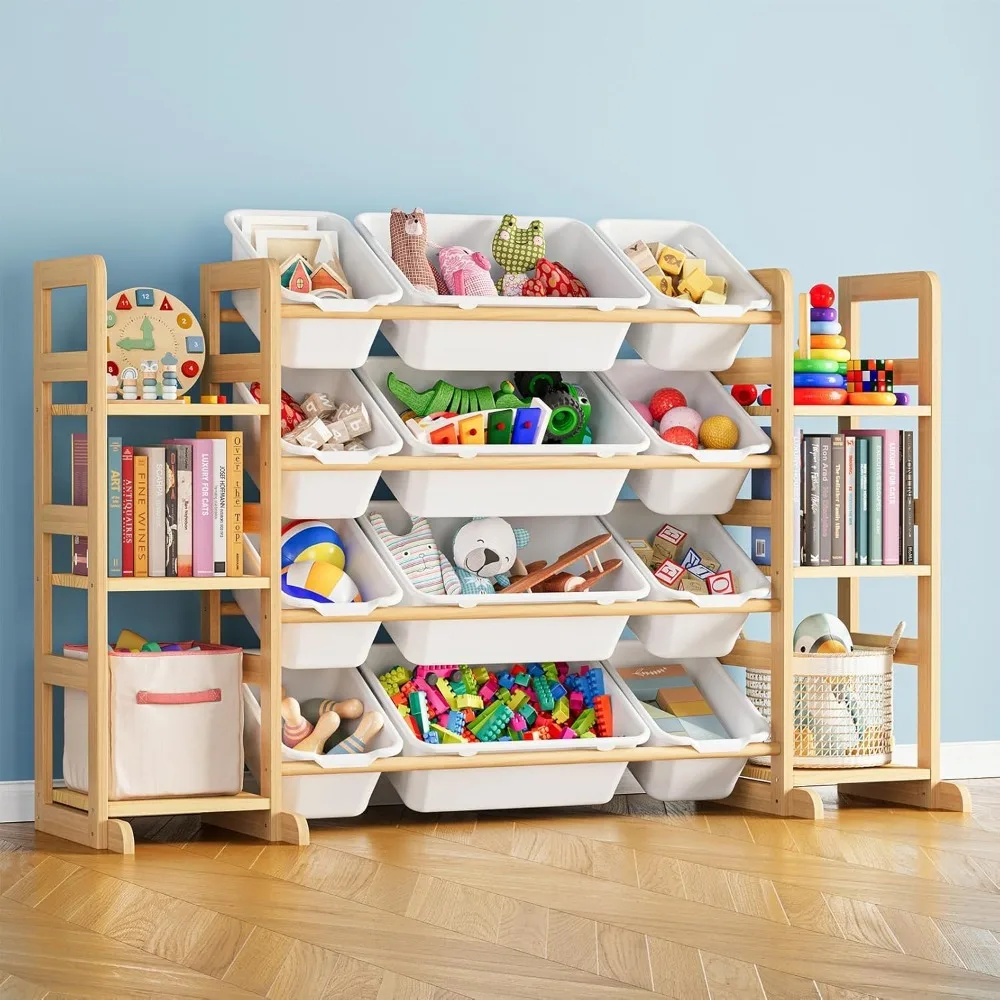 

Toy Storage Organizer 6 Shelves 12 Bins Kids Bookshelf Toy Box Playroom Organization