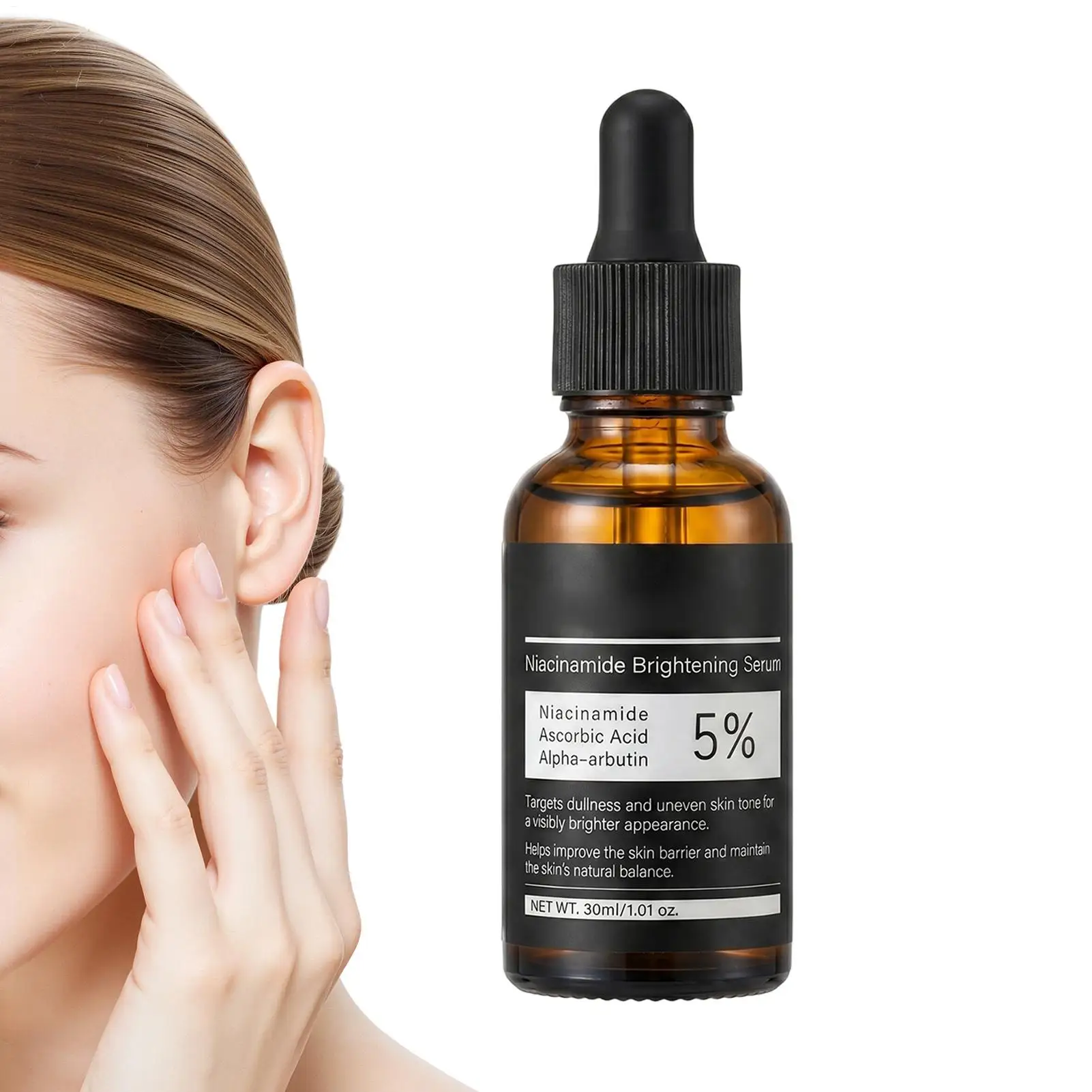 Radiance Boosting Serum,5% VitaminC Arbutinn Triple Brightening Blend,Spot Fading Hydrating Complex,Dullness Revivals Serum