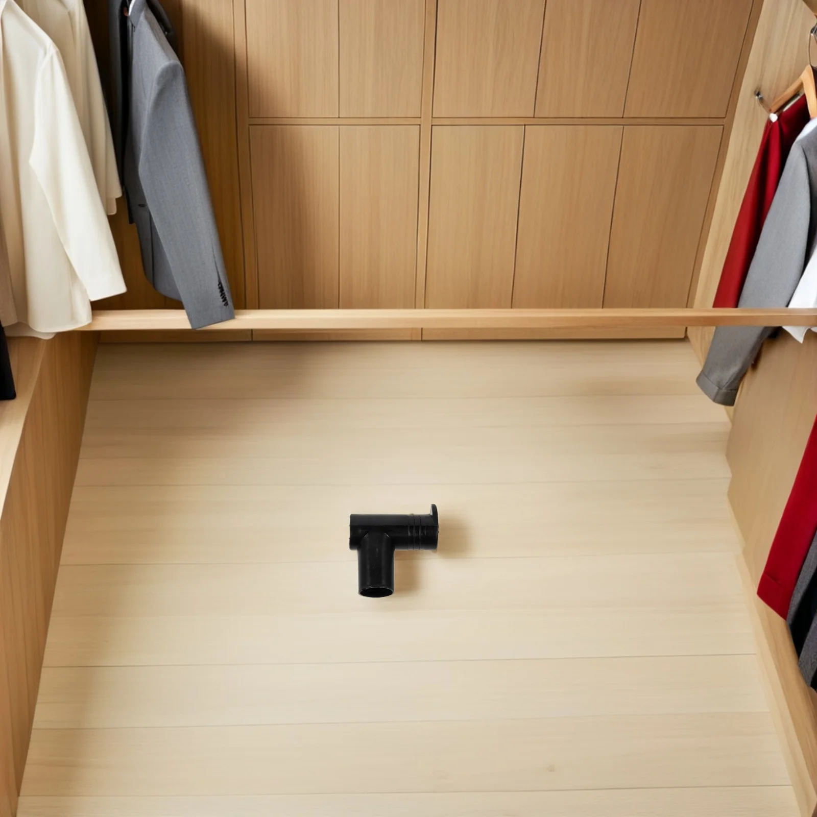 

Clothes Drying Rack End Supports Black Right Angle Double-Pass Connector Rack Joints Wardrobe Tube Support Accessories