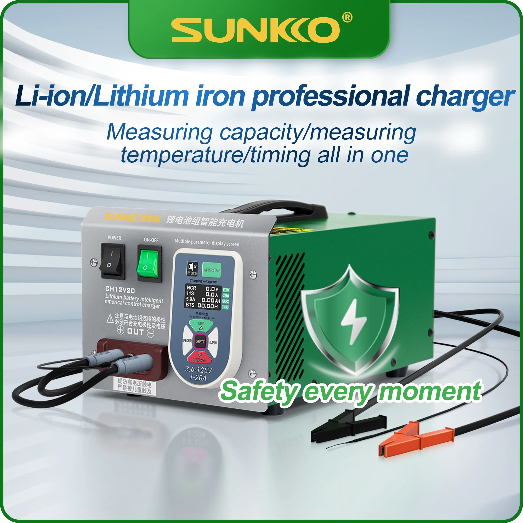 TLF SUNKKO CH60V50 60V 50A chargeur Intelligent professionnel au Lithium pour Modules Li-ion/LifePO4