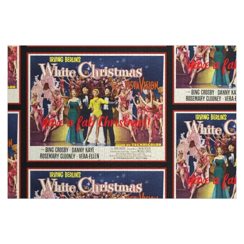 

White Christmas, Bing Crosby, Danny Kaye, Rosemary Clooney, Vera Ellen, poster, card, glamour, fabulous Jigsaw Puzzle