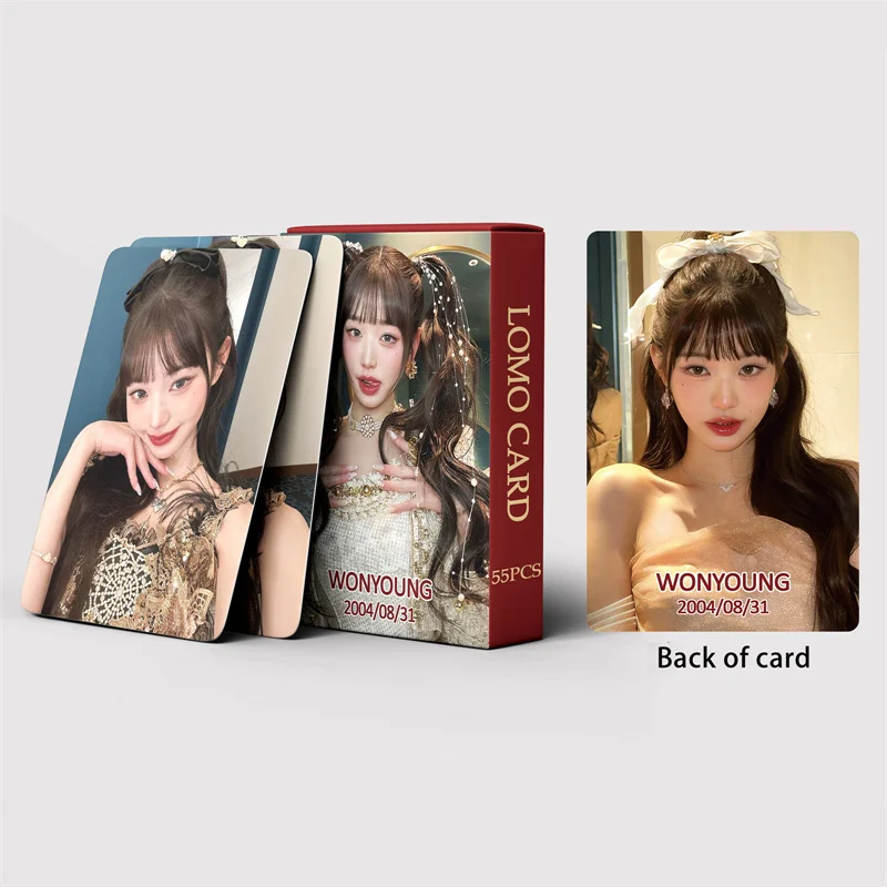 KPOP IVE Jang metadata Young Album, LOMOCard, WonYoung Rei, LIZ, Leesbones, Yujin Income, EUL GirS1 Collection Gift, Postcard, Photo Card, 55PCs, 2024