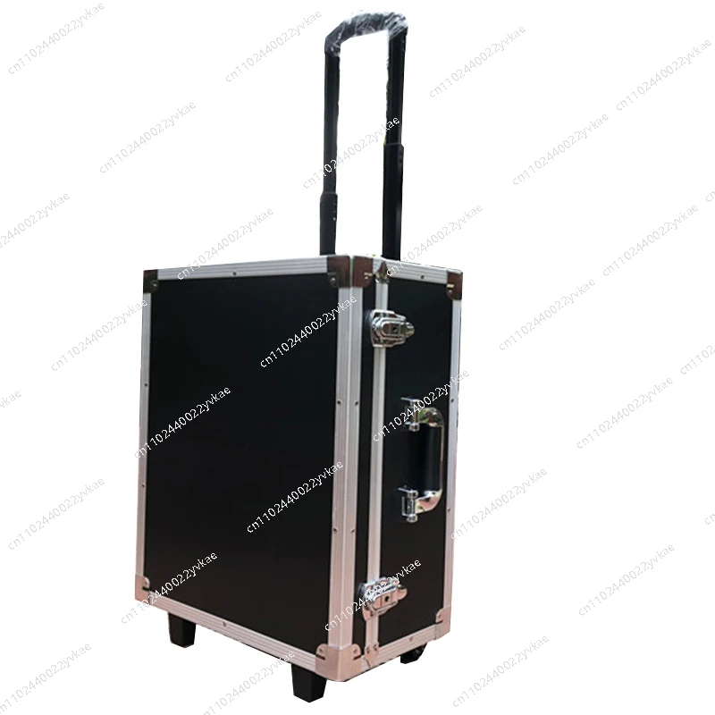 

Pulley Pull Rod Case Aluminum Toolcase Equipment Box Display Bag Household Hardware Storage Toolbox Multifunctional With Foam