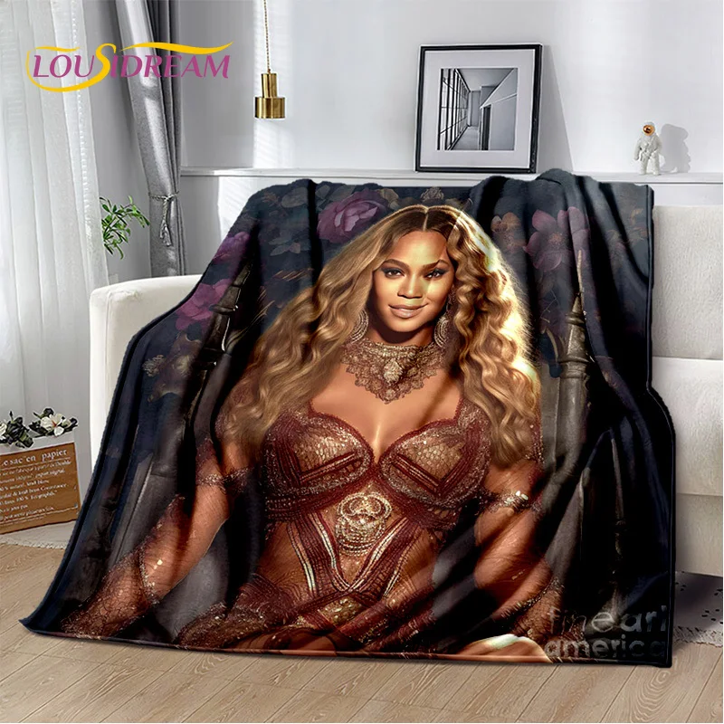3D Latest Beyonce Giselle Knowles Soft Plush Blanket,Flannel Blanket Throw Blanket for Living Room Bedroom Bed Sofa Picnic Cover