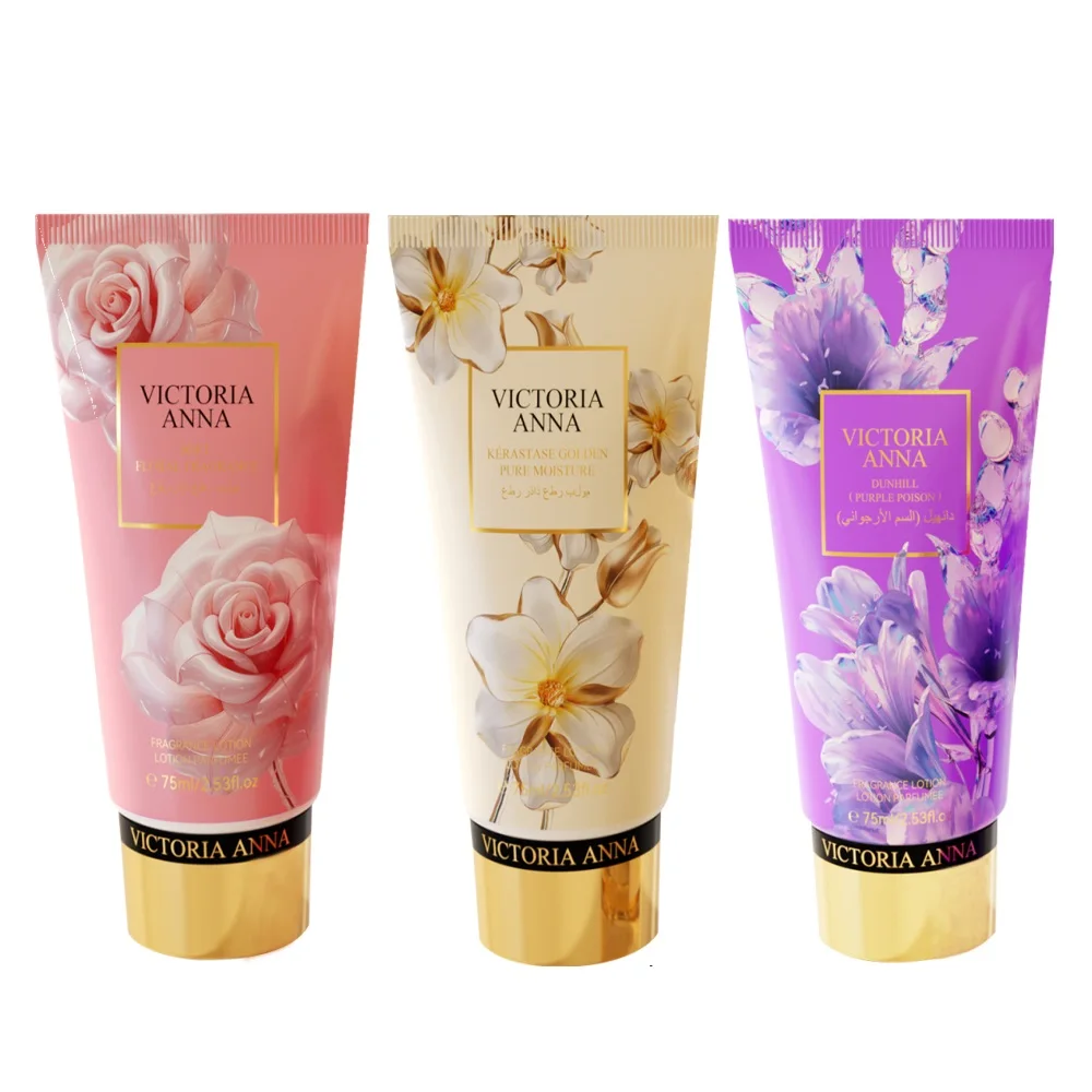 VICTORIA ANNA Floral Hand Cream Lotion For Women Hydrating Moisturizing Anti-chapping Smooth Skin Perfumed Hand Care 75ML