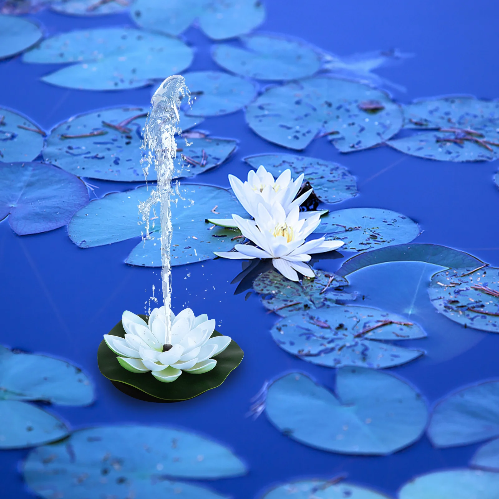 

1Pcs Solar Lotus Floating Fountain Fast Pump Fish Pond Garden Decorative Water Spray Fountain Garden Landscape