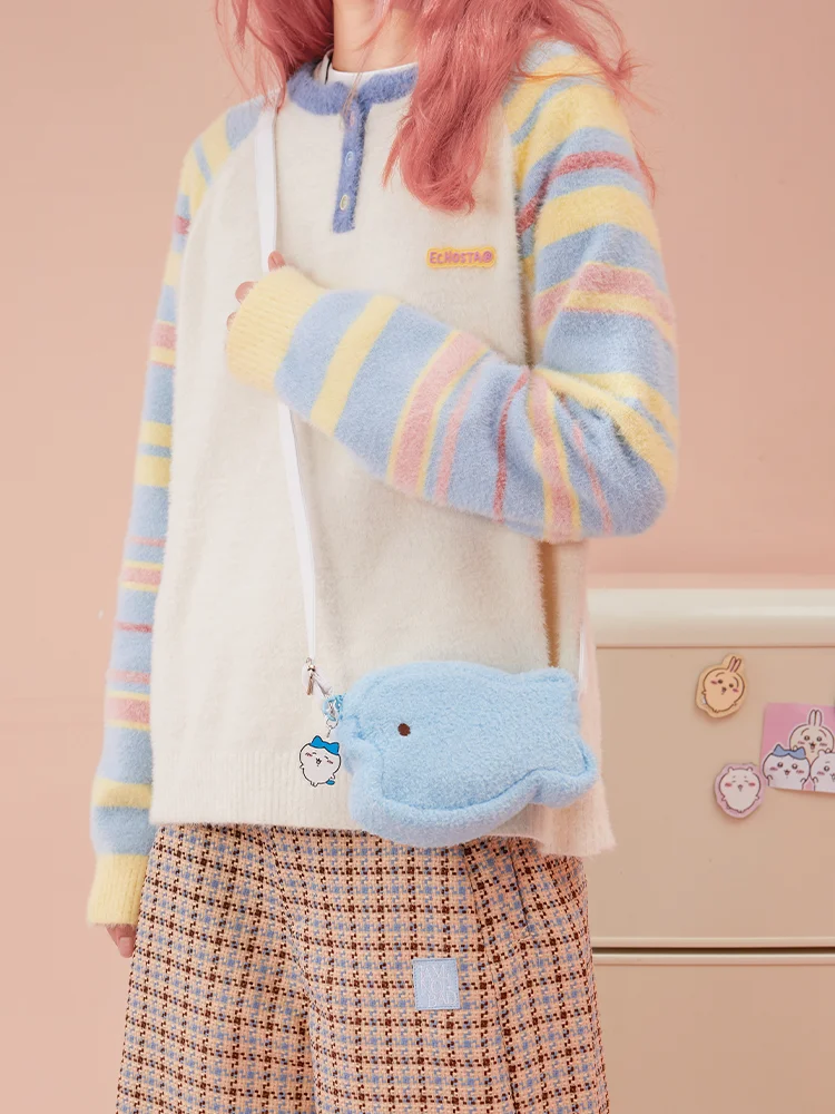 Cute Chiikawa Plush Bag Kawaii Soft Stuffed Animal Character Backpack/Purse for Girls Women Gift - Image 5