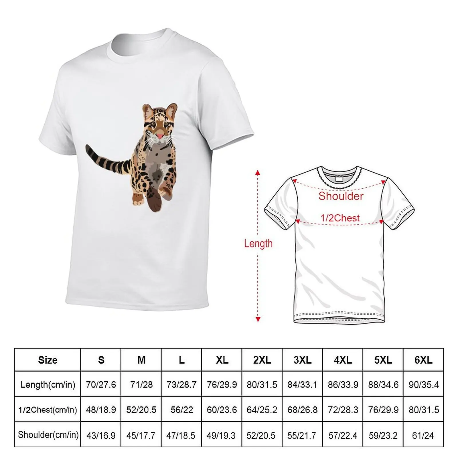 C is for Clouded Leopard T-Shirt tees baggy shirts cotton t shirt men