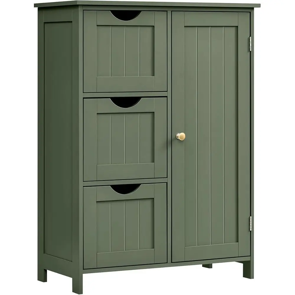 

loor Storage Cabinet, reestanding Storage Unit with 3 Ders, 1 Adjustable Shel, or Bathroom Living Room Dining Kitchen, 11.8 x 23