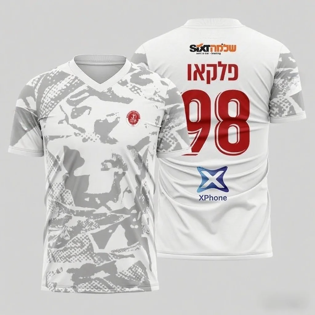 2026 Hapoel Tel Aviv FC Mode-Trikots mit Team-Emblemen, Sponsor-Logos und einzigartigen Designs für echte Fußballfans, Familien-Matching Y2k – Detail 5