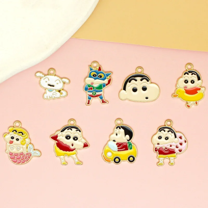 

16/80 шт. карандаш Шин Чан мультфильм аниме DIY ювелирные аксессуары маленькая белая собака ожерелье кулон брелок кулон ручной работы