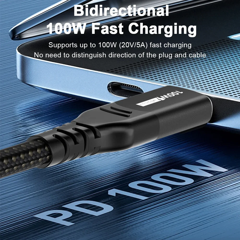 CYANMI USB 4 Cable 40Gbps 240W Thunderbolt 3&4 Type C Fast Charging Cable Thunderbolt 3 USB C to C Data Transfer Cable For eGPU