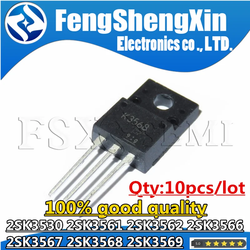 

10pcs 2SK3568 TO-220F K3568 TO-220 2SK3569 K3569 2SK3567 K3567 2SK3566 K3566 2SK3562 K3562 2SK3561 K3561 2SK3530 K3530 TO220F