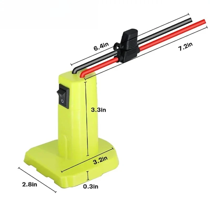 

Подходит для адаптера Ryobi Power Wheels, 18-вольтовой батареи с предохранителем и выключателем, DIY-адаптер для батарей 18В NiMH/NiCd/Li-ion.